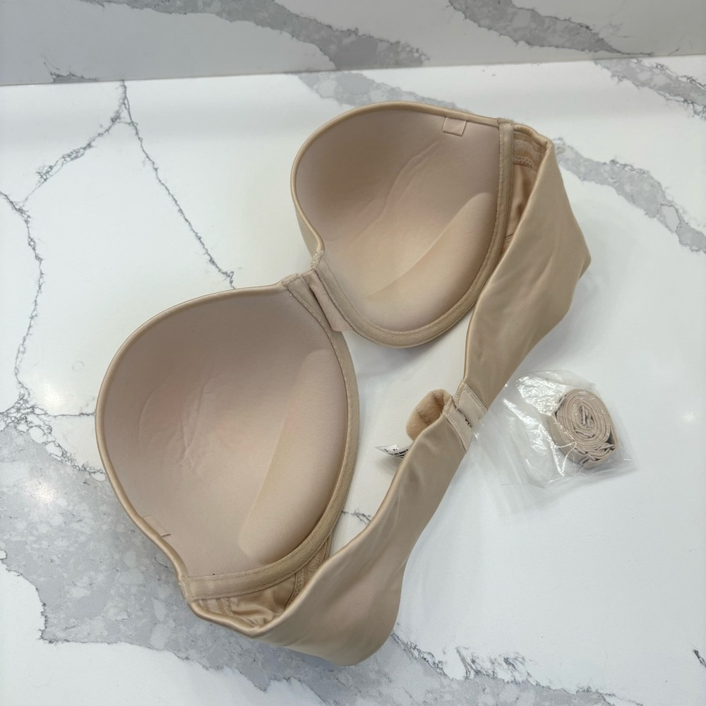 38D Maidenform 09455 Custom Lift Strapless Bra Convertible Straps Latte - Picture 7 of 8